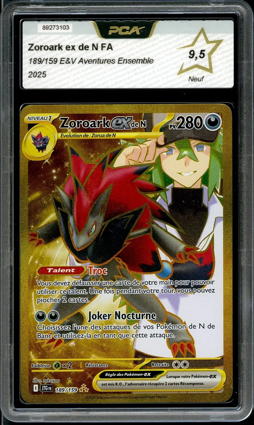 PCA 9.5 Zoroark Ex de N Gold