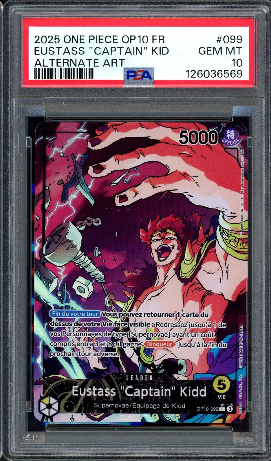 PSA 10 Eustass "Captain" Kidd