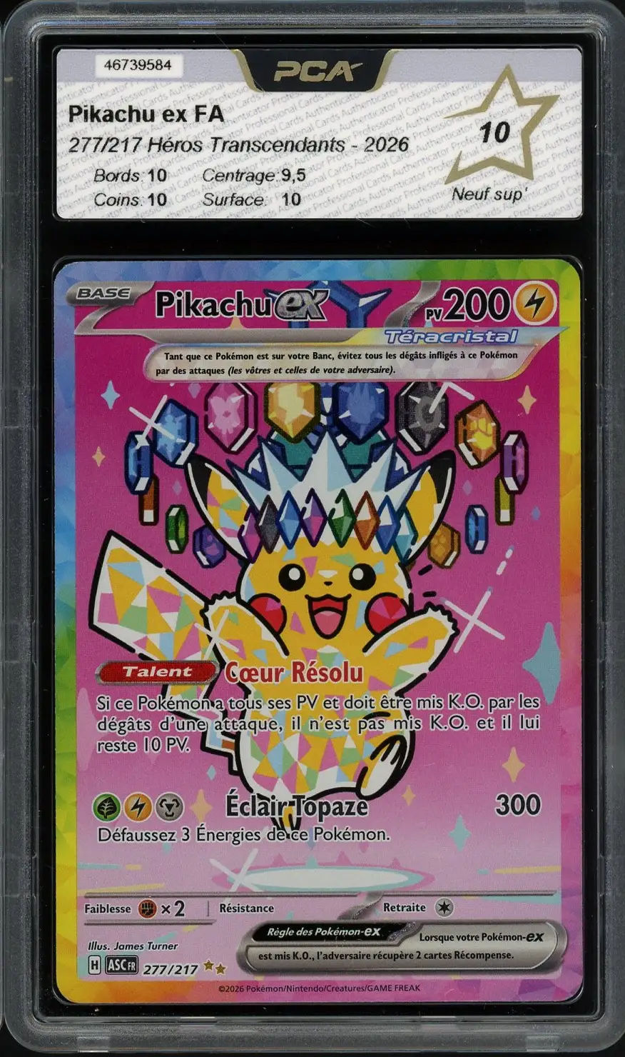 PCA 10 Pikachu Ex