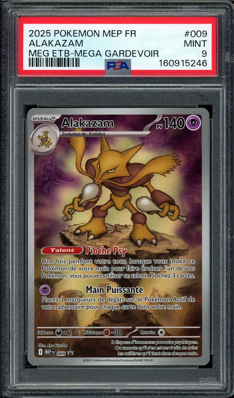 PSA 9 Alakazam