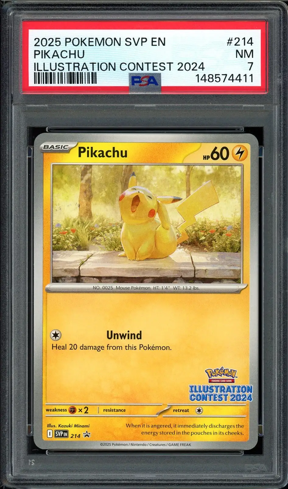 PSA 7 Pikachu