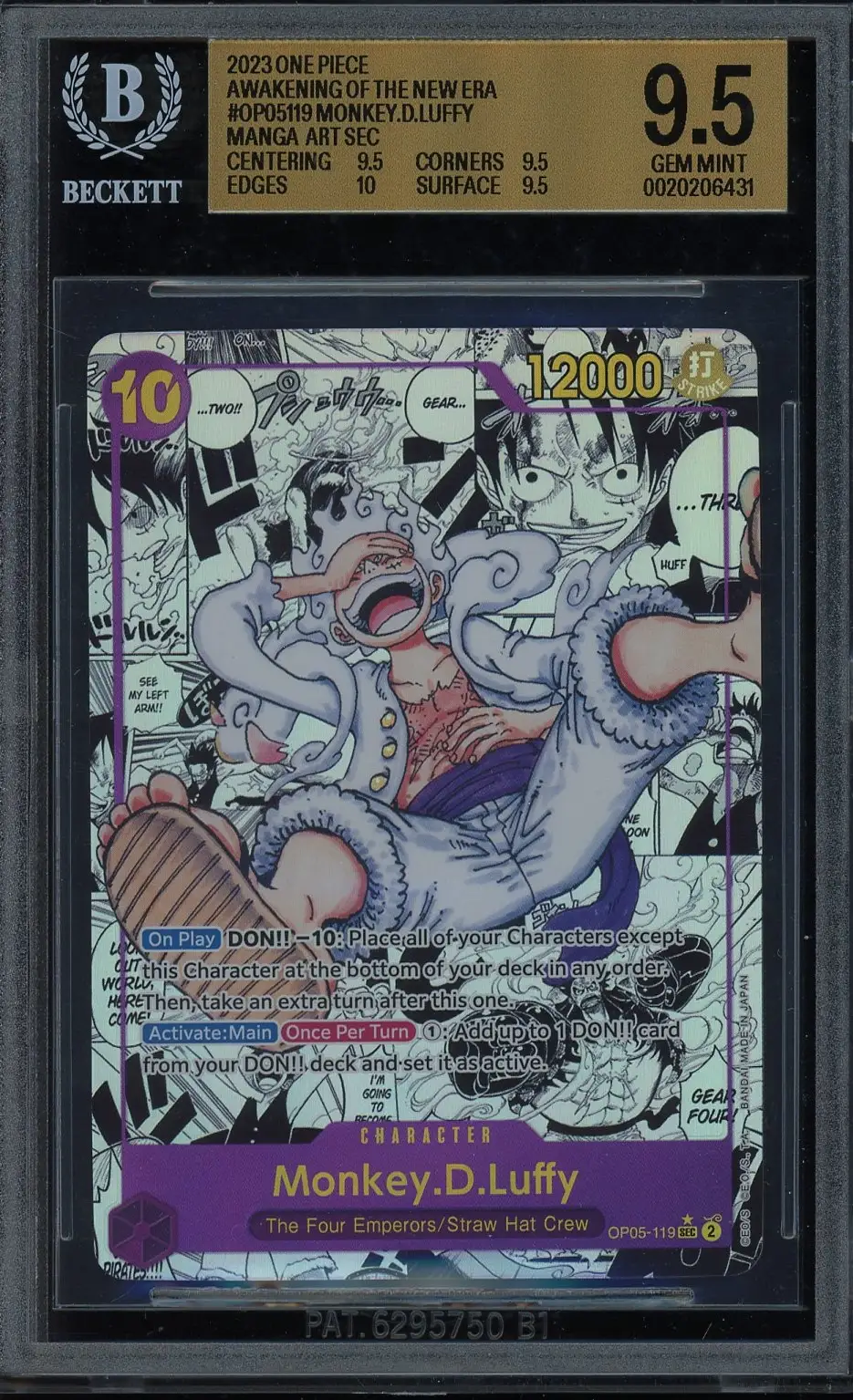 BGS 9.5 Monkey D. Luffy Manga
