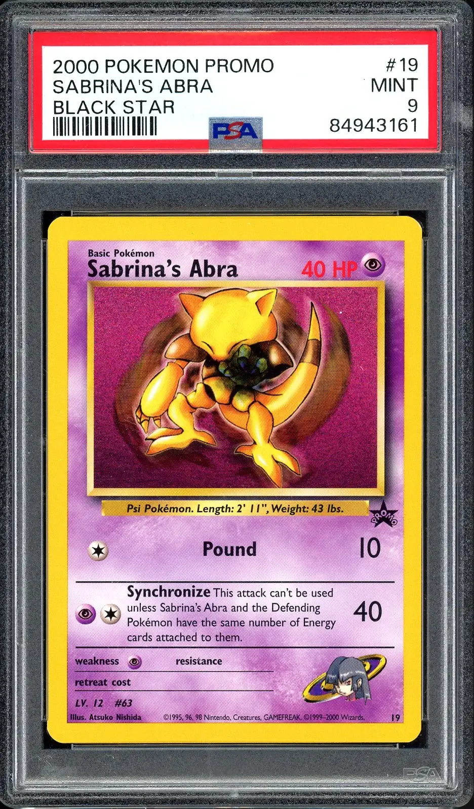 PSA 9 Sabrina's Abra