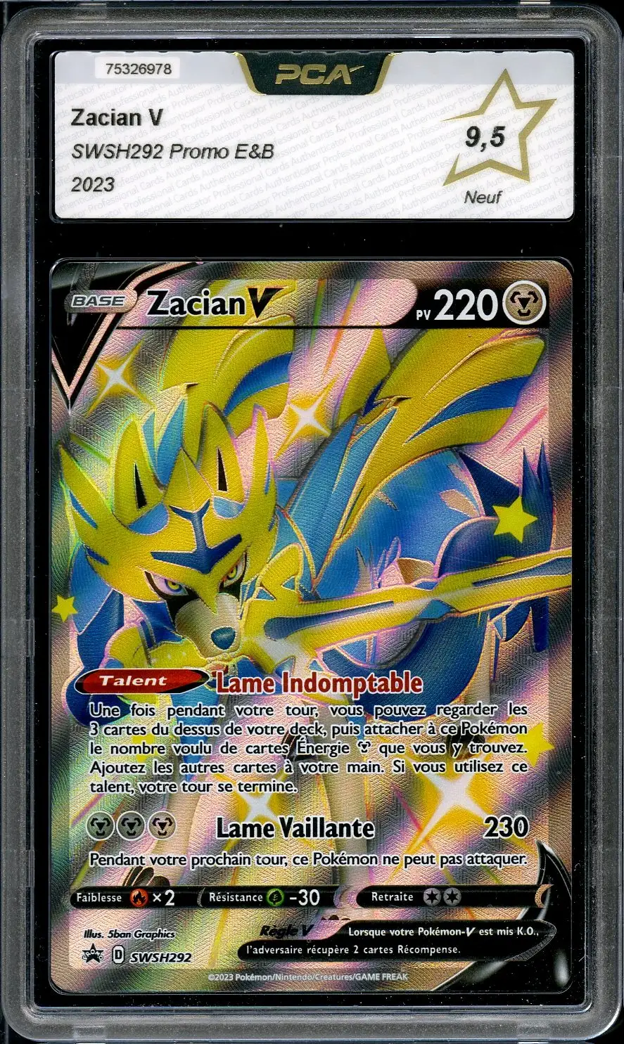 PCA 9.5 Zacian V Shiny