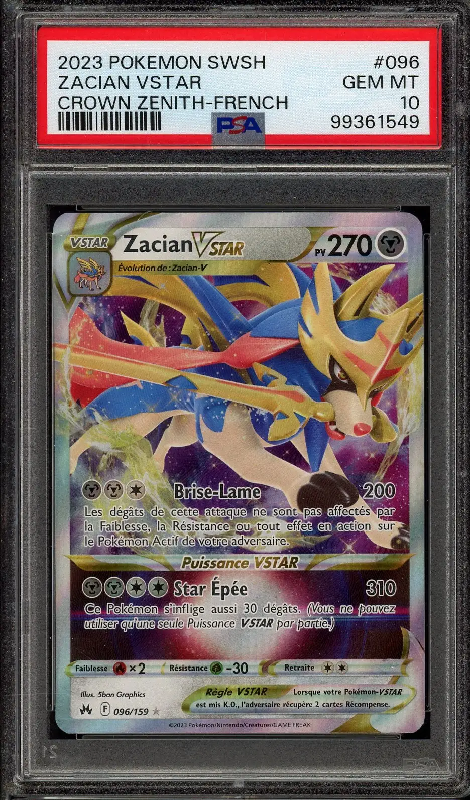 PSA 10 Zacian VStar