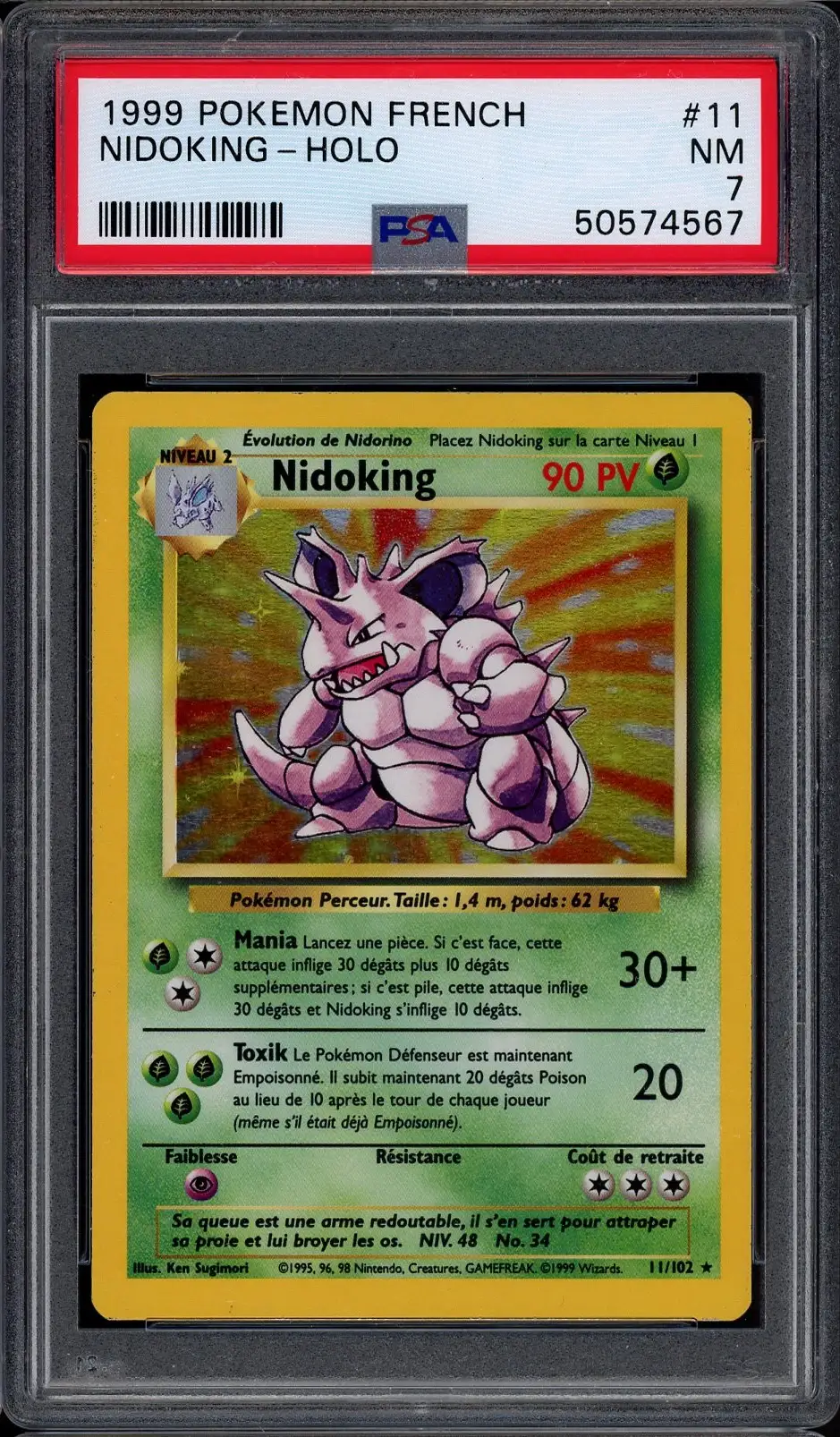 PSA 7 Nidoking Holo
