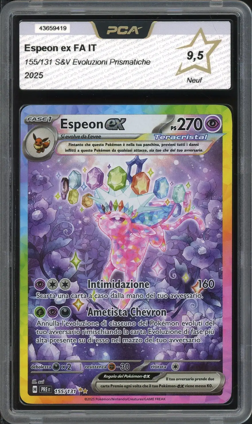 PCA 9.5 Espeon Ex