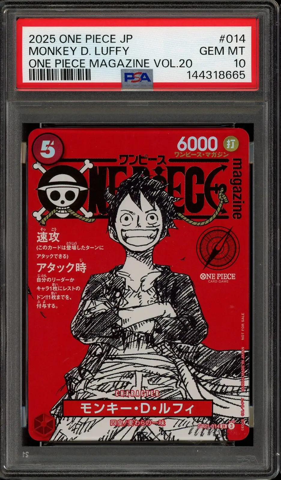 PSA 10 Monkey D. Luffy