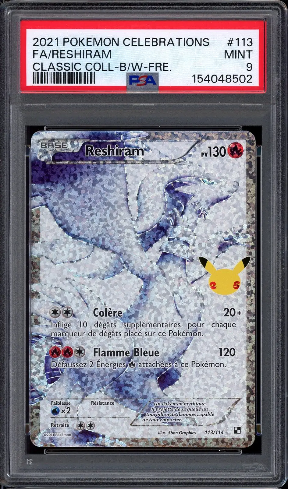 PSA 9 Reshiram