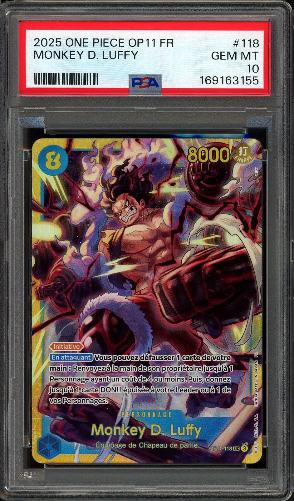 PSA 10 Monkey D. Luffy