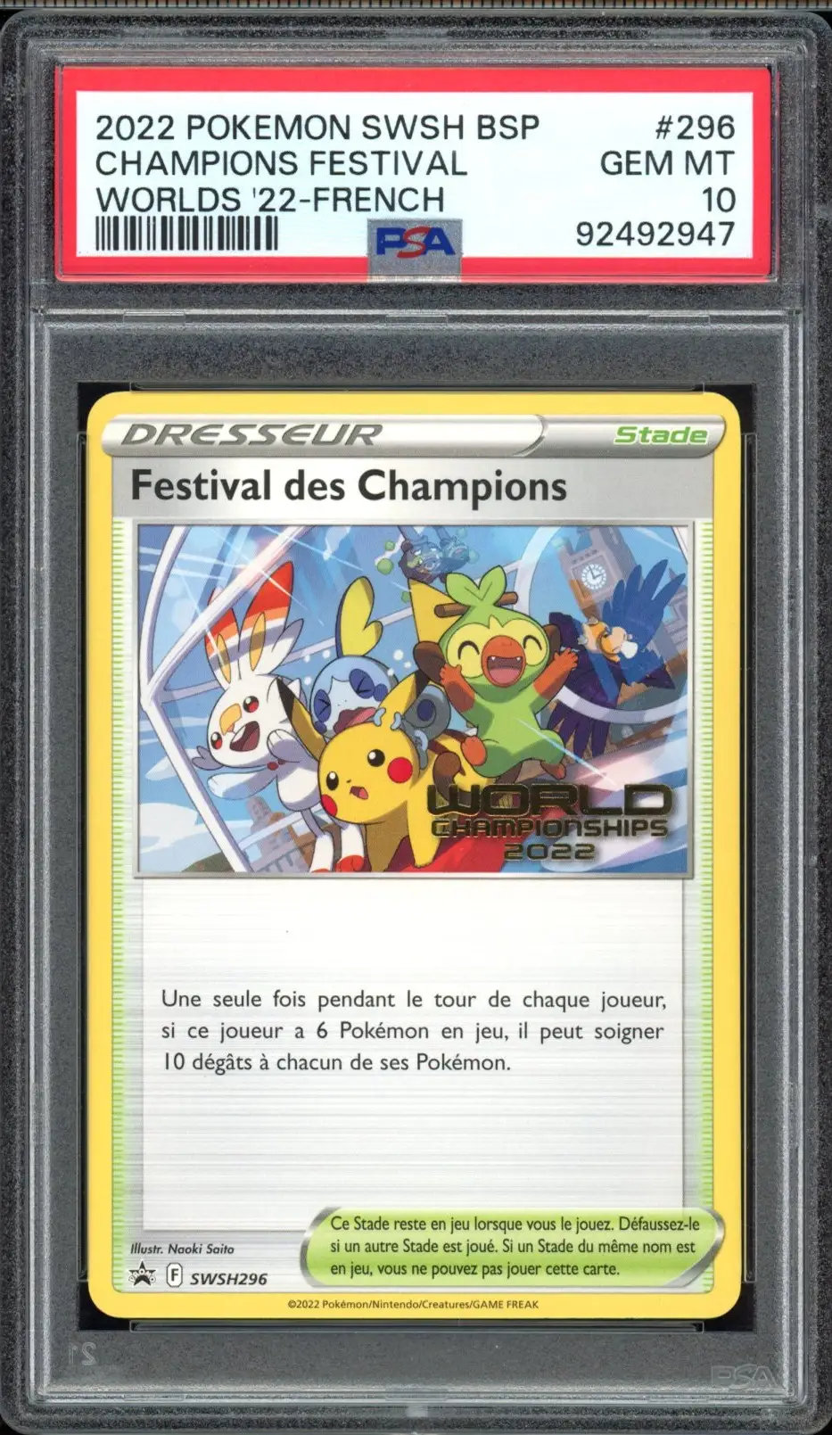 PSA 10 Festival des Champions
