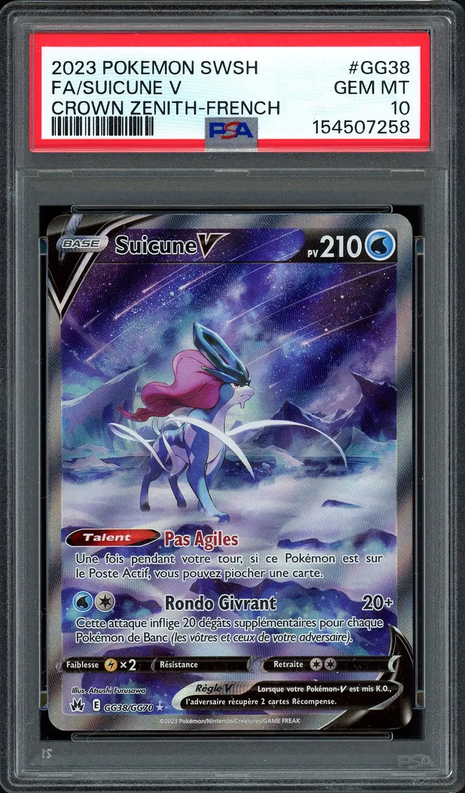 PSA 10 Suicune V
