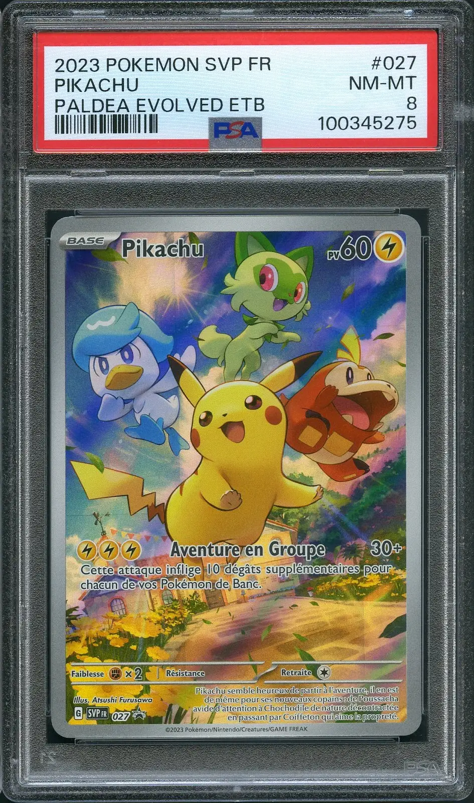 PSA 8 Pikachu