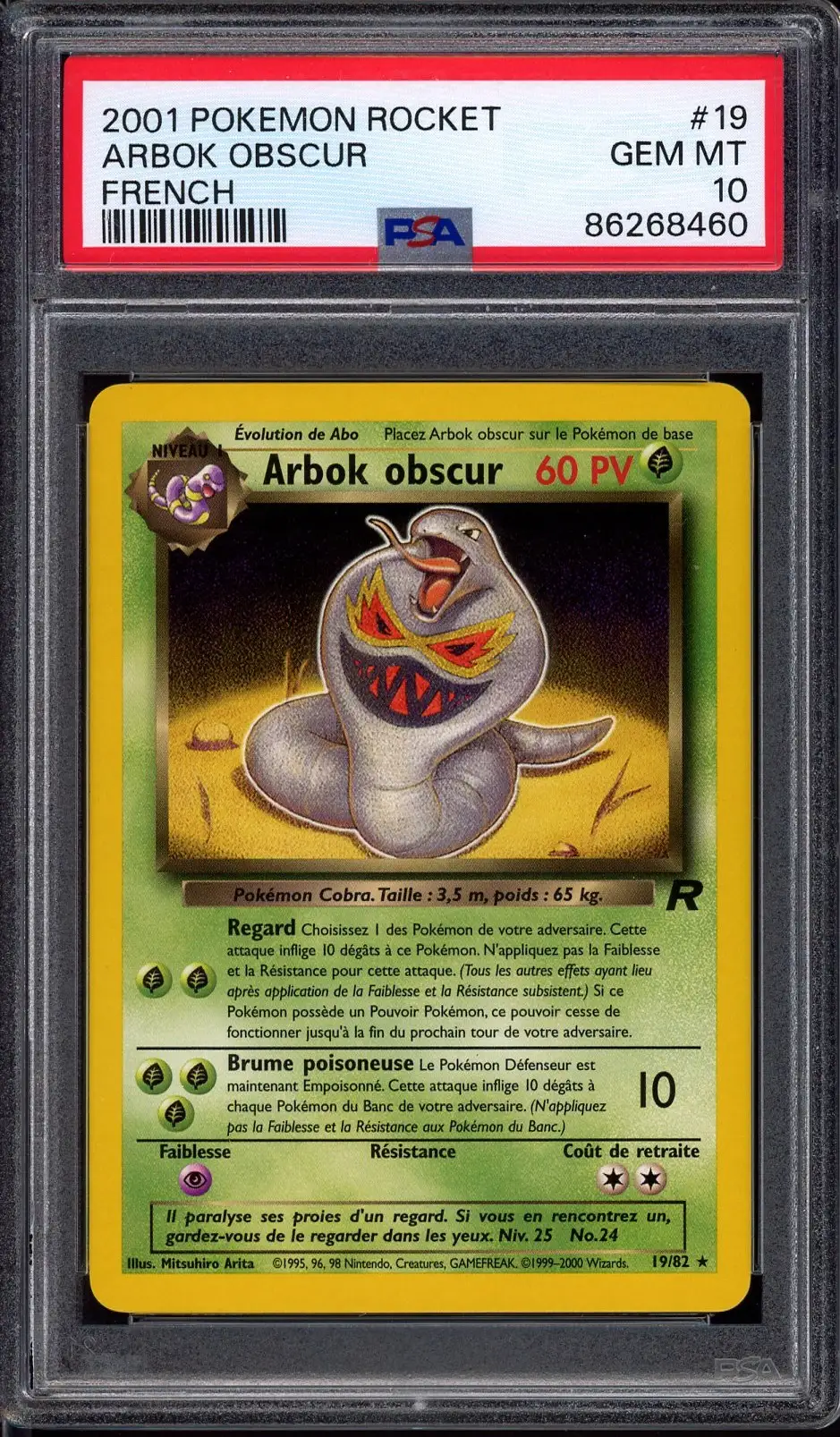 PSA 10 Arbok Obscur