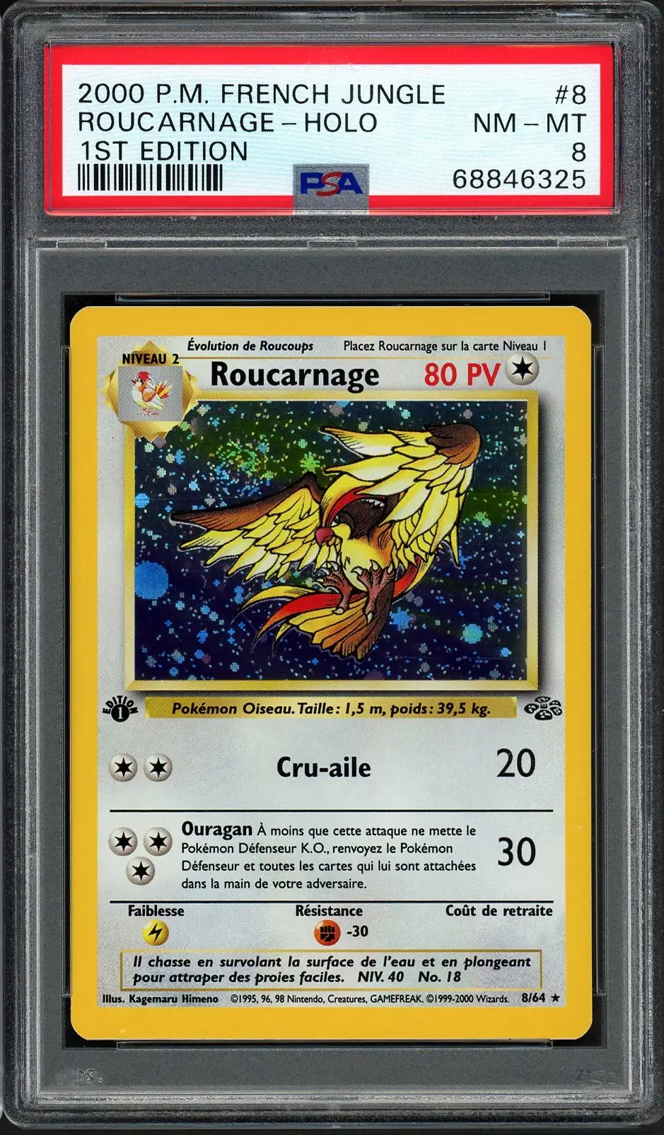 PSA 8 Roucarnage Holo