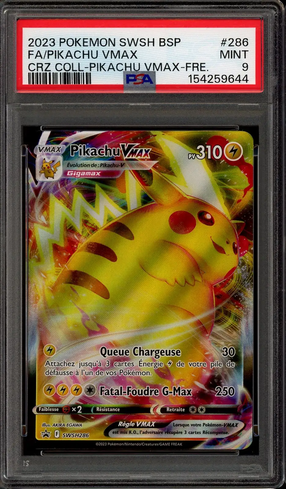 PSA 9 Pikachu VMax