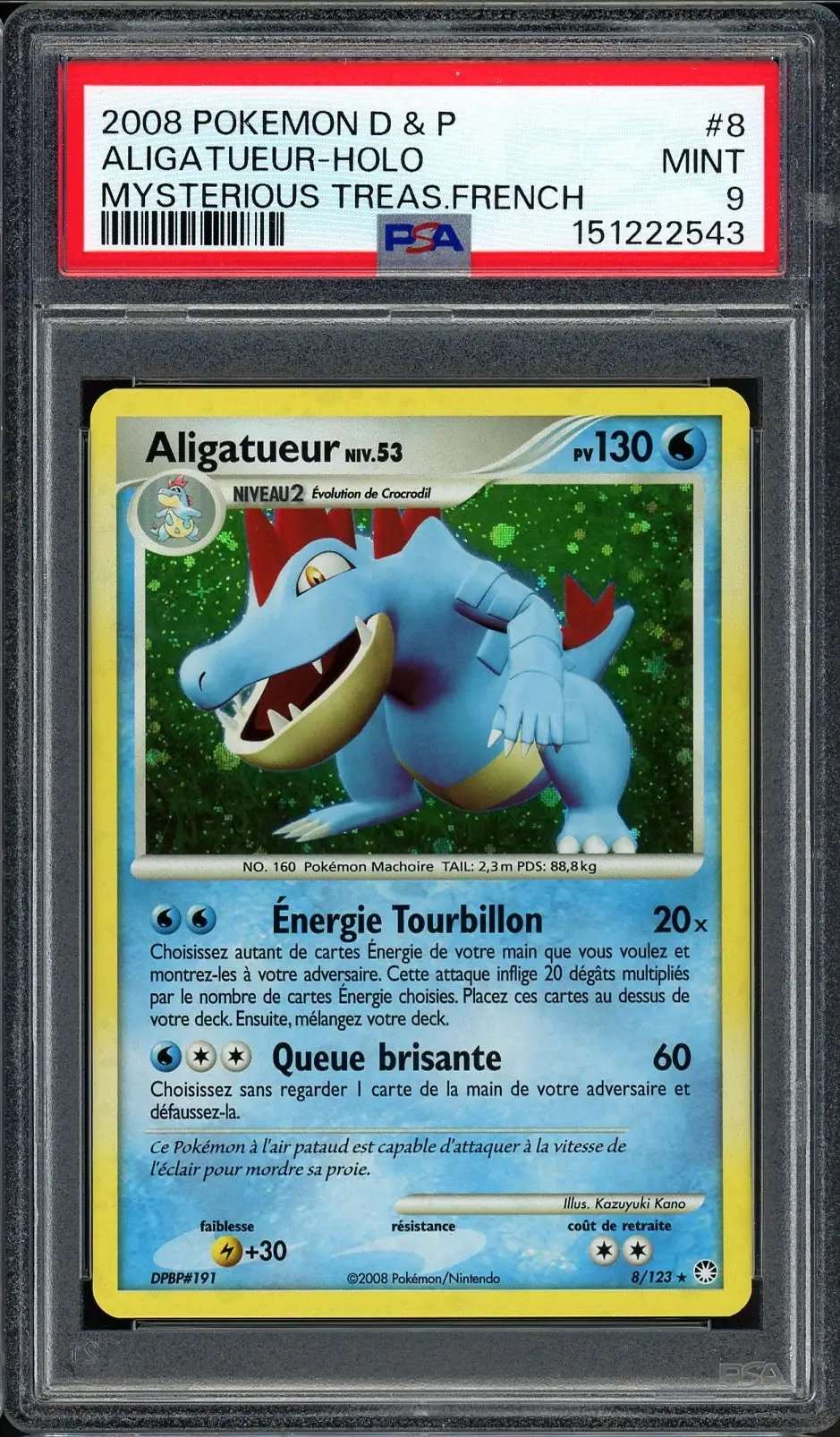PSA 9 Aligatueur Holo