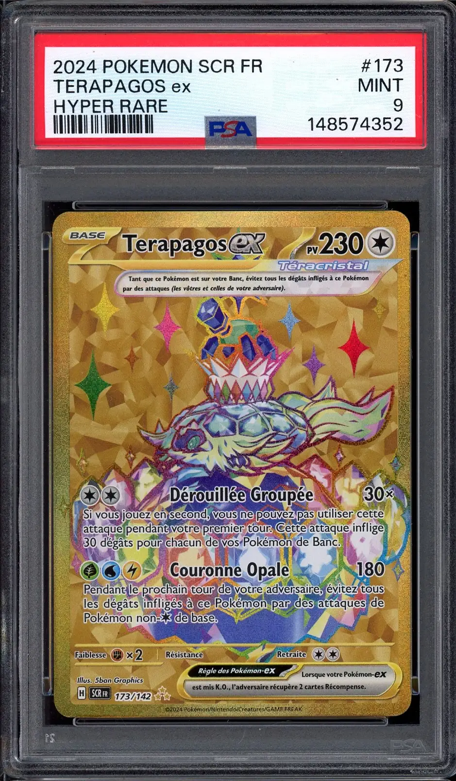 PSA 9 Terapagos Ex Gold