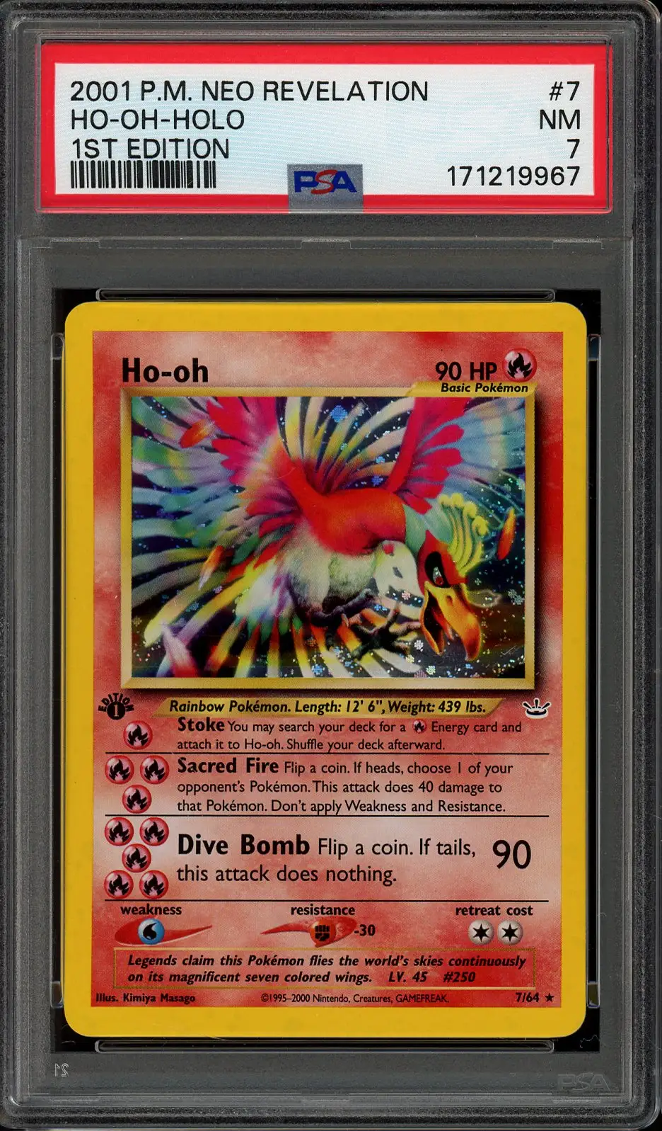 PSA 7 Ho-oh Holo
