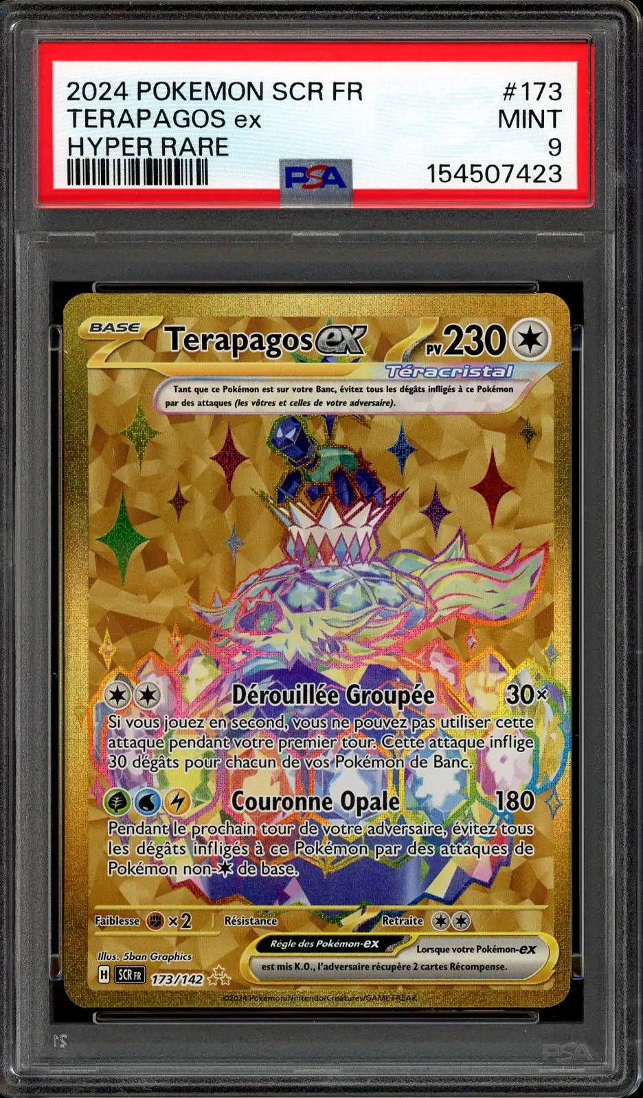 PSA 9 Terapagos Ex Gold