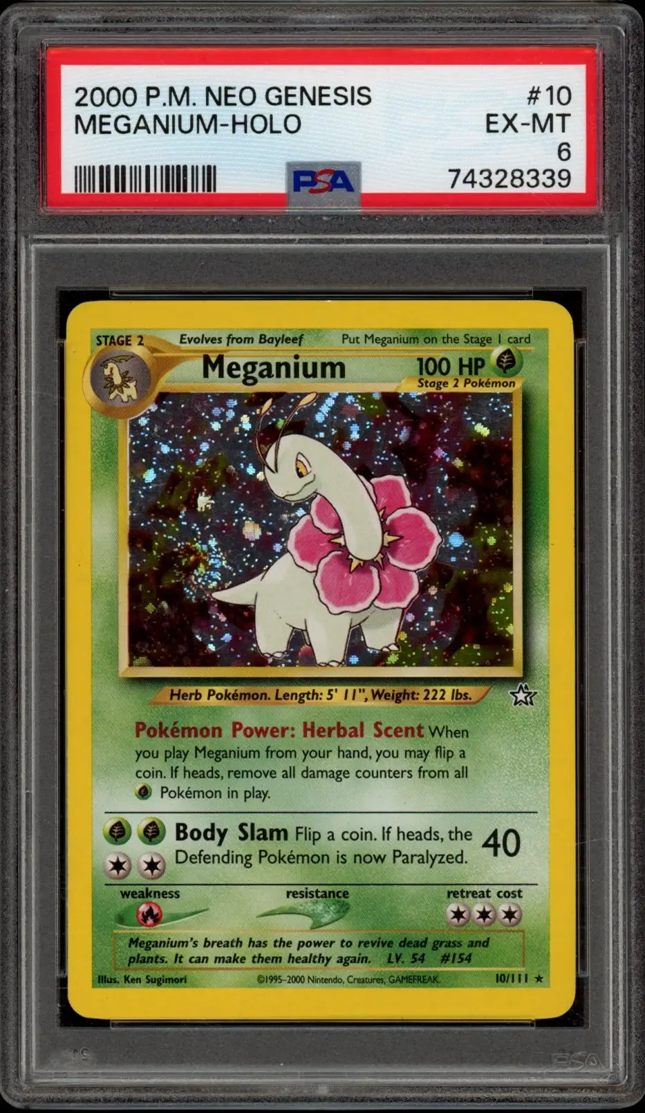 PSA 6 Meganium Holo