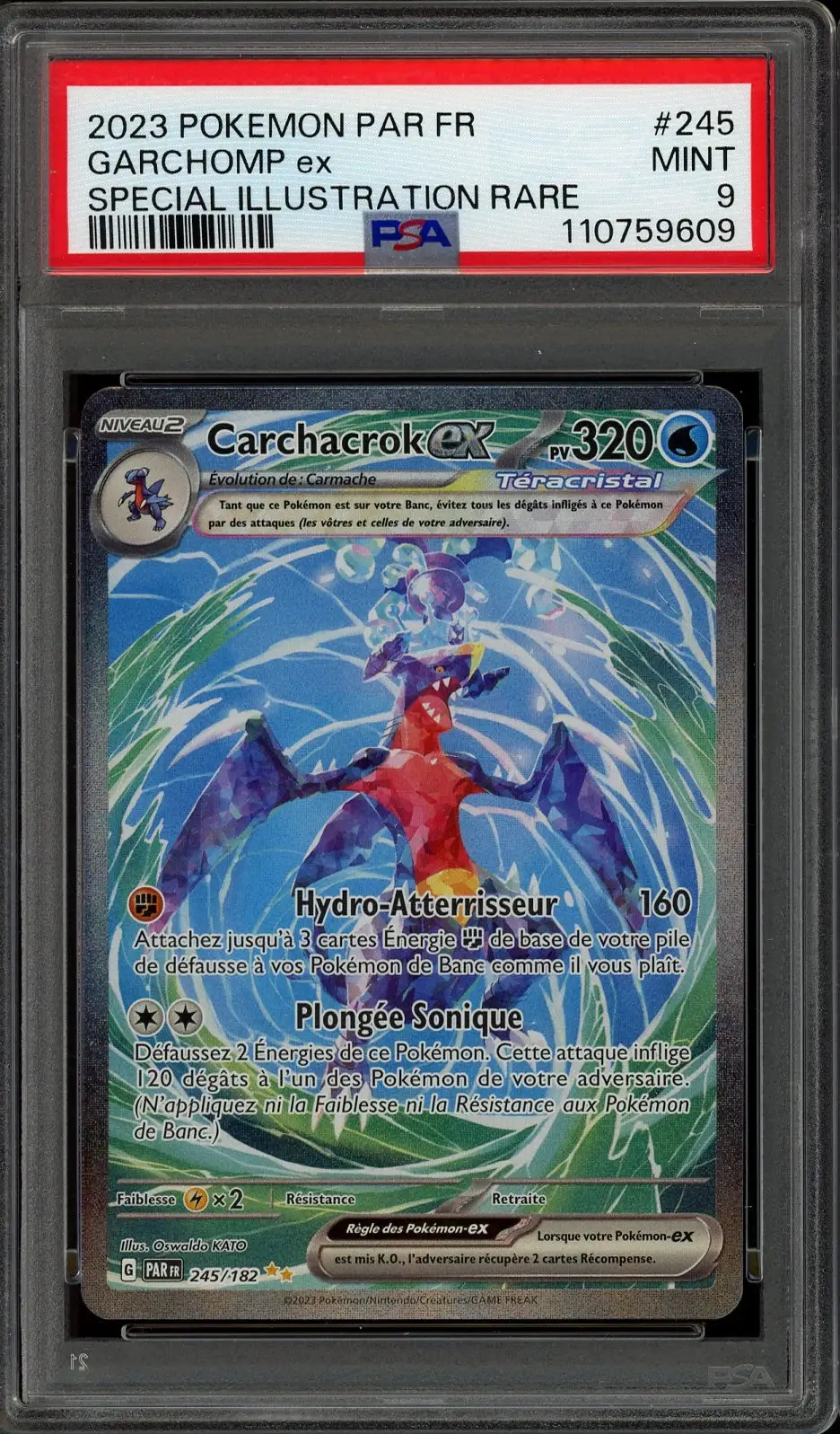 PSA 9 Carchacrok Ex