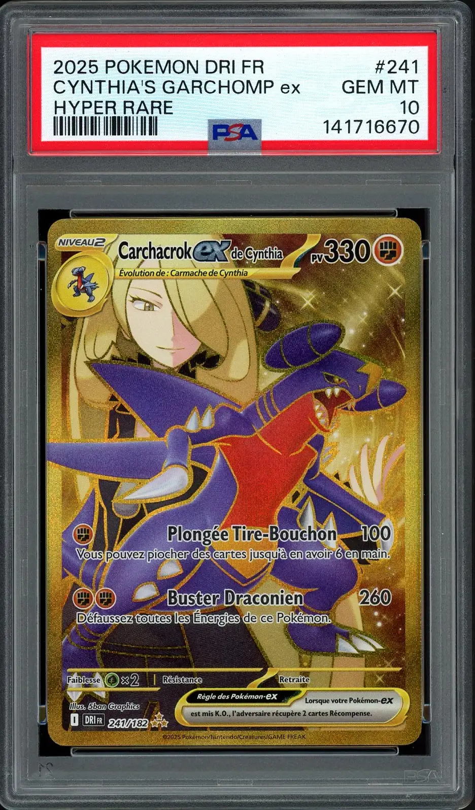 PSA 10 Carchacrok Ex de Cynthia Gold