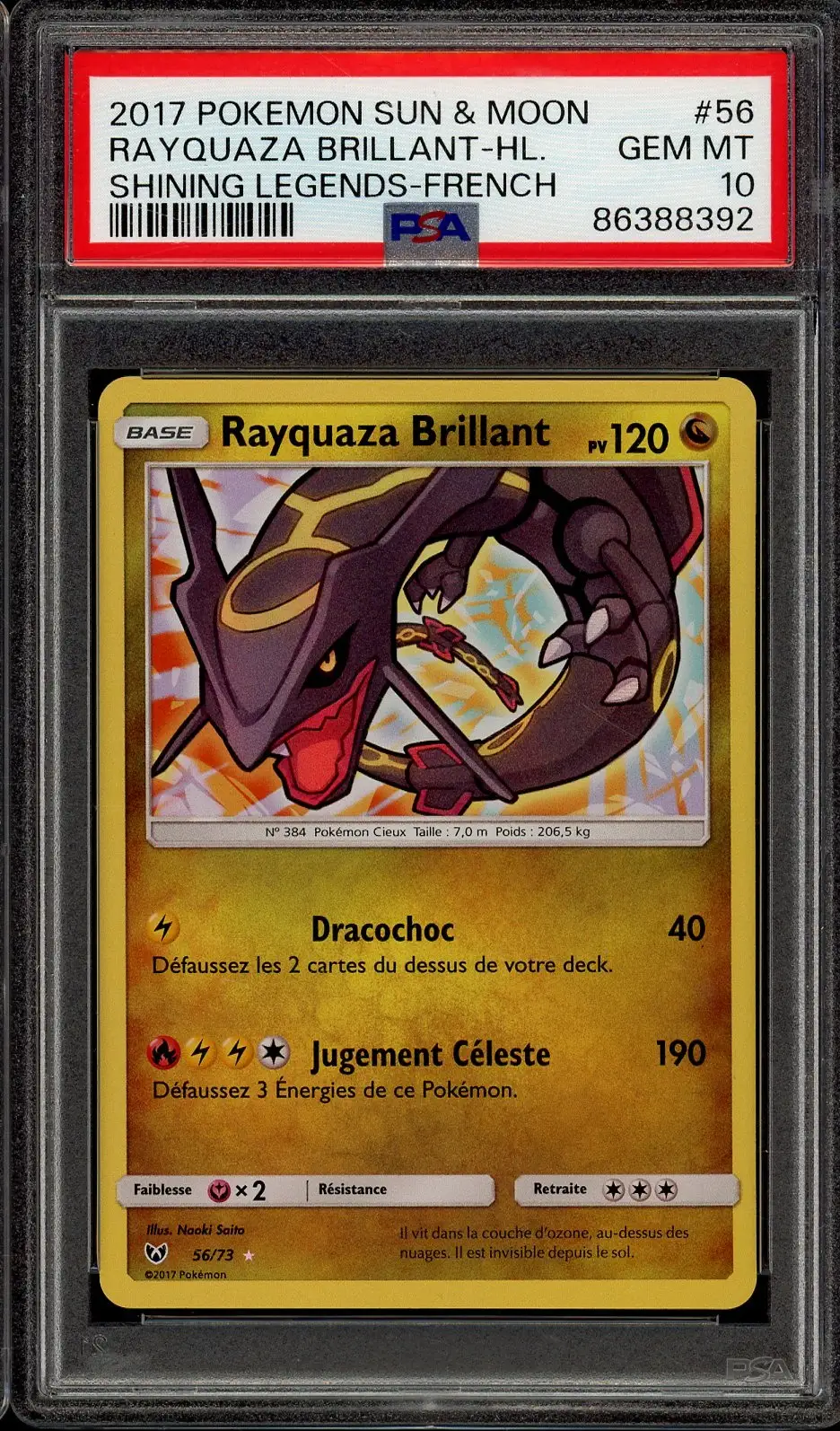 PSA 10 Rayquaza Brillant