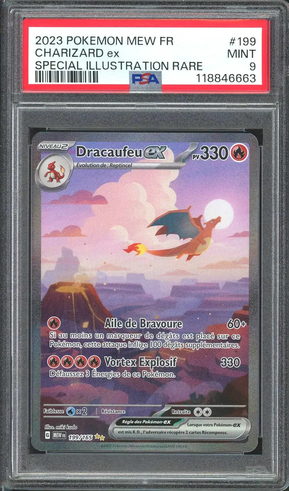 PSA 9 Dracaufeu Ex