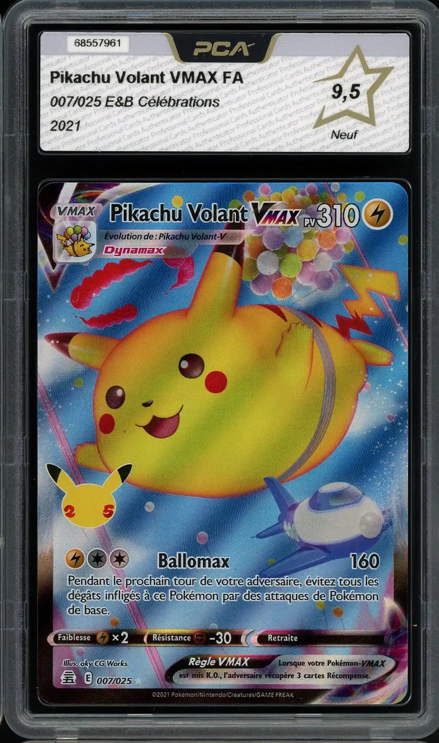 PCA 9.5 Pikachu Volant VMax
