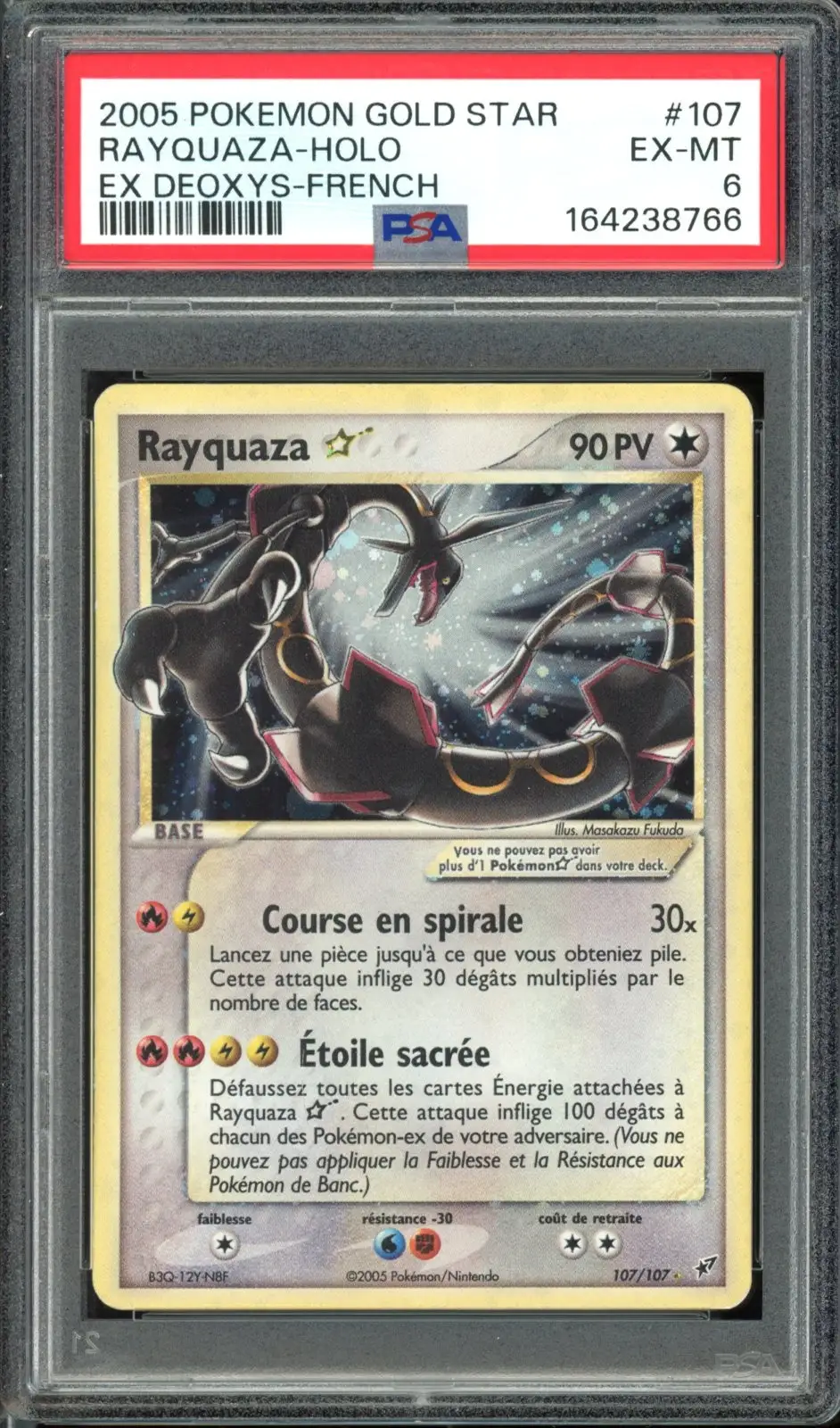 PSA 6 Rayquaza Gold Star