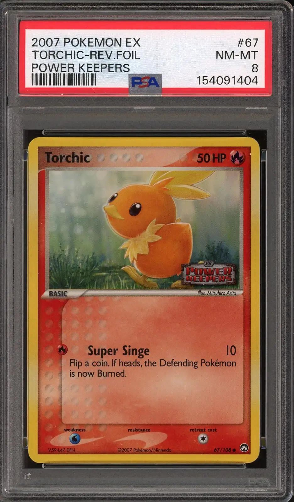 PSA 8 Torchic Reverse