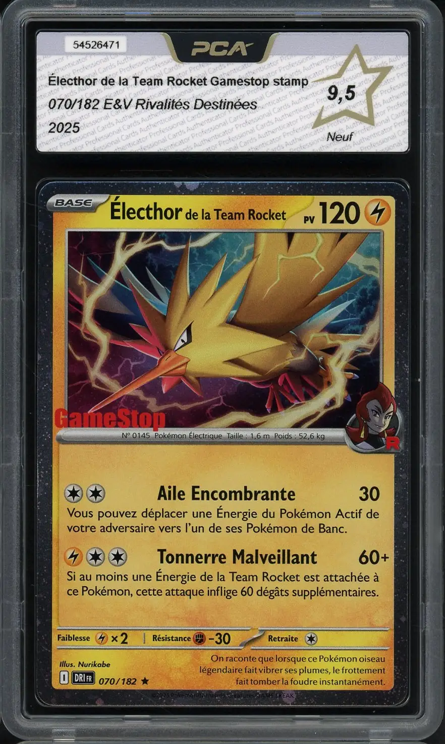 PCA 9.5 Électhor de la Team Rocket Holo Stamp