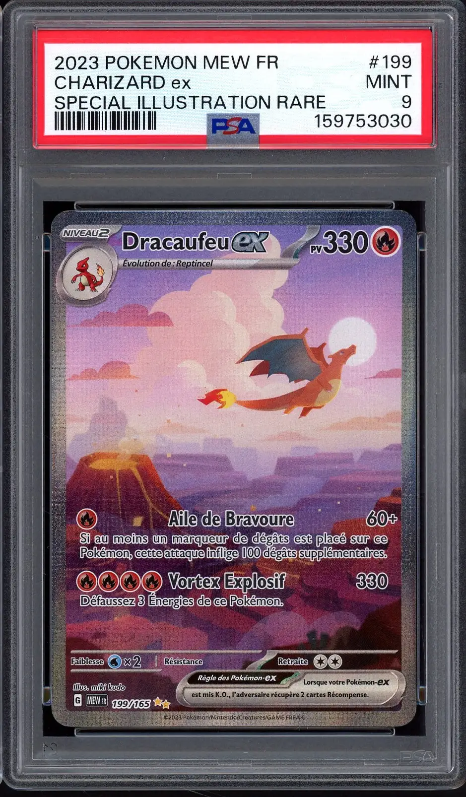 PSA 9 Dracaufeu Ex