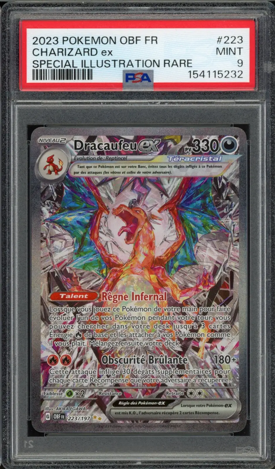 PSA 9 Dracaufeu Ex