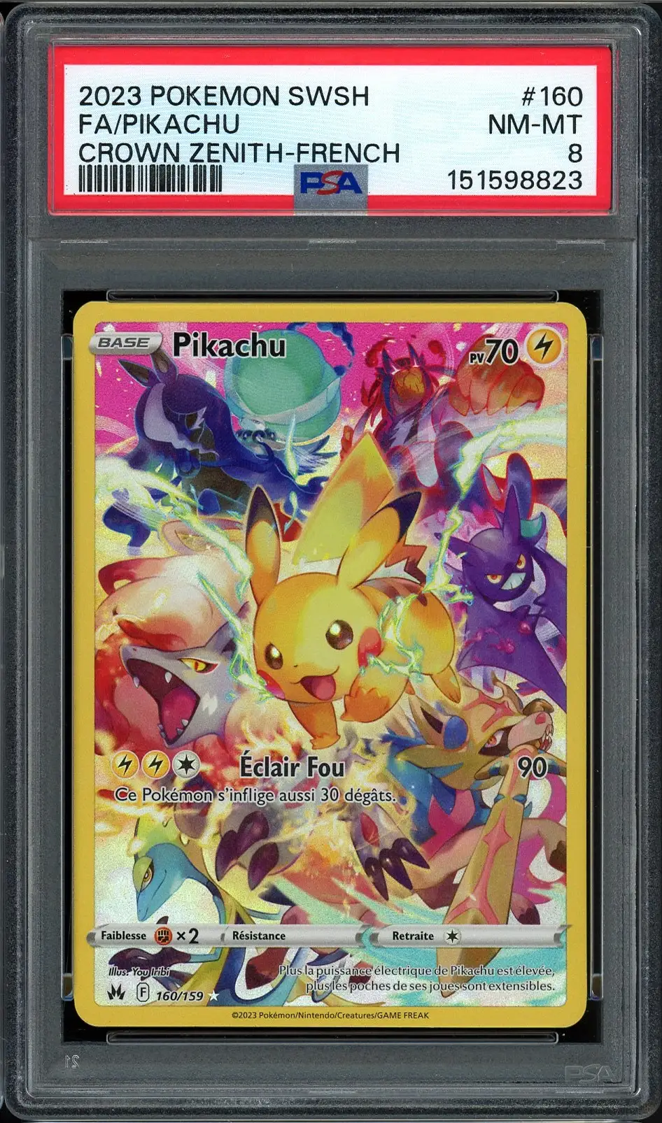 PSA 8 Pikachu