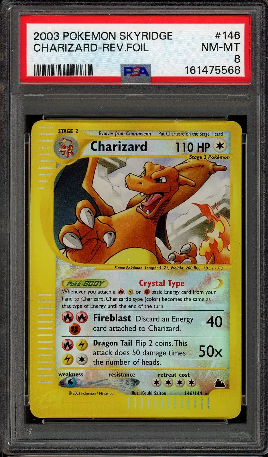 PSA 8 Charizard Reverse