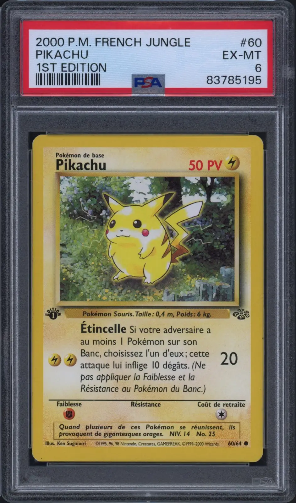 PSA 6 Pikachu