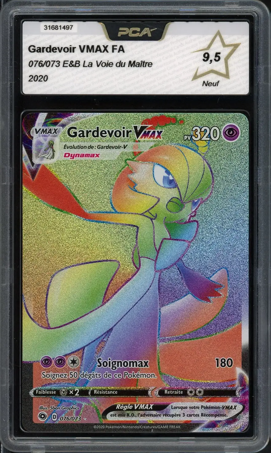 PCA 9.5 Gardevoir VMax Rainbow