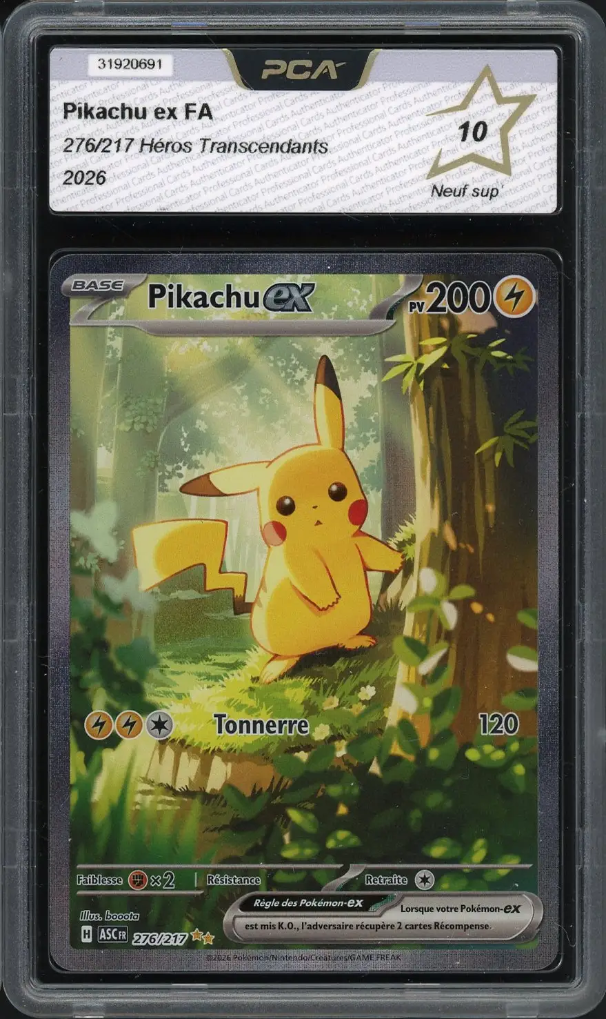 PCA 10 Pikachu Ex