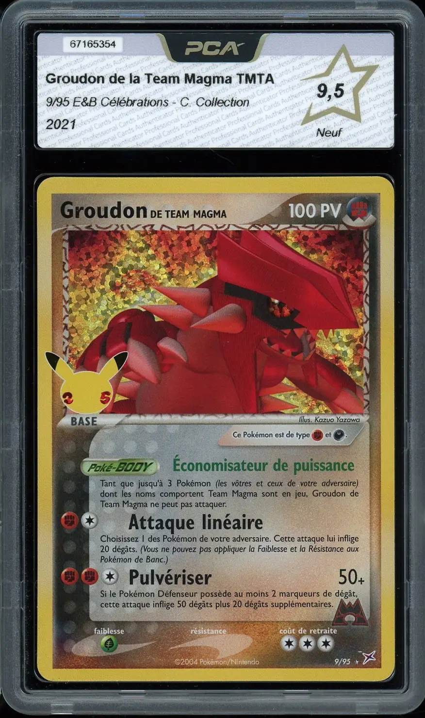 PCA 9.5 Groudon de Team Magma Holo