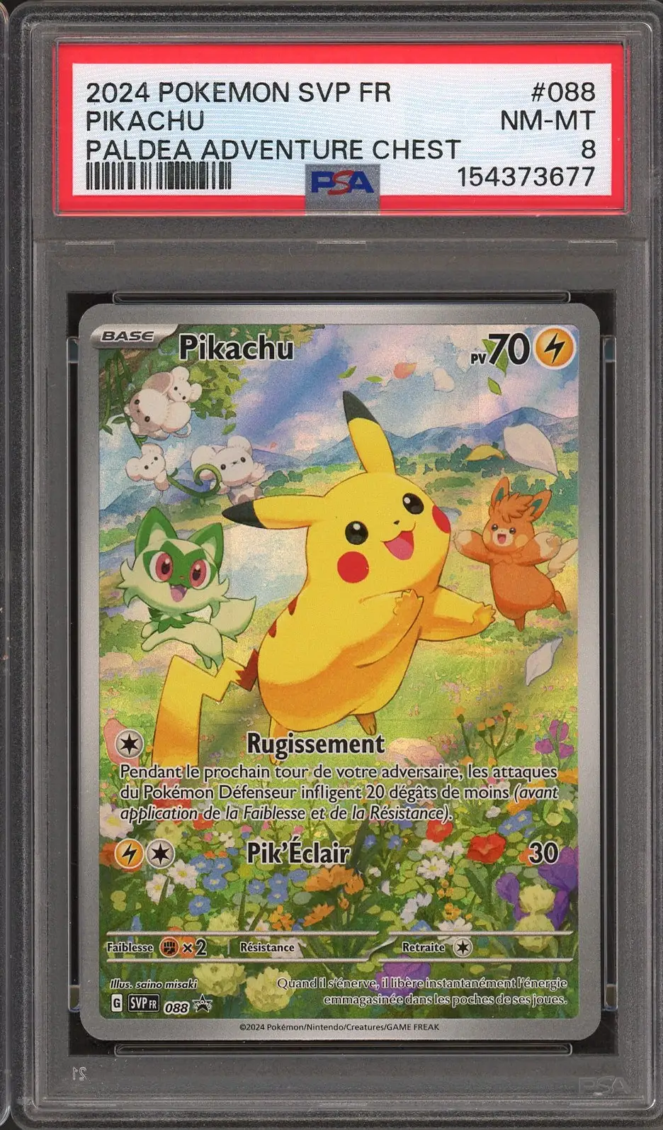 PSA 8 Pikachu