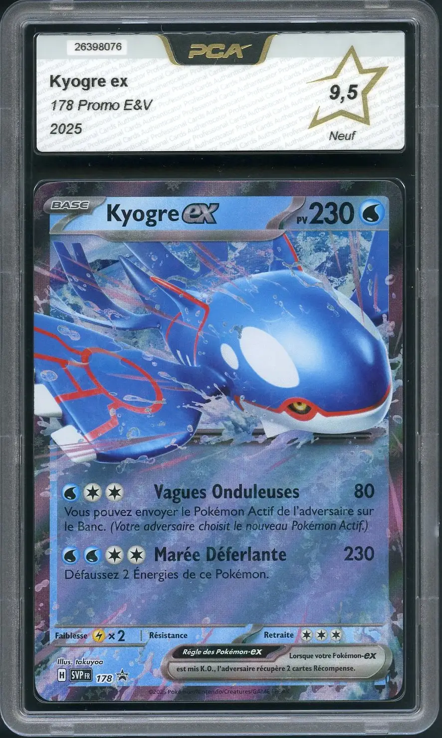 PSA 8 Kyogre Gold Star