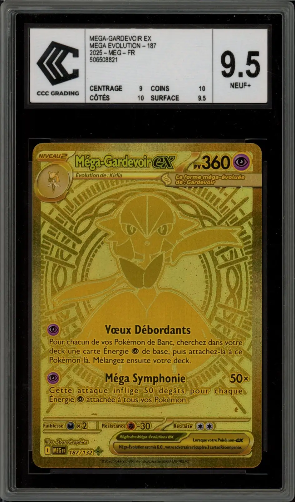 CCC 9.5 Méga-Gardevoir Ex Gold