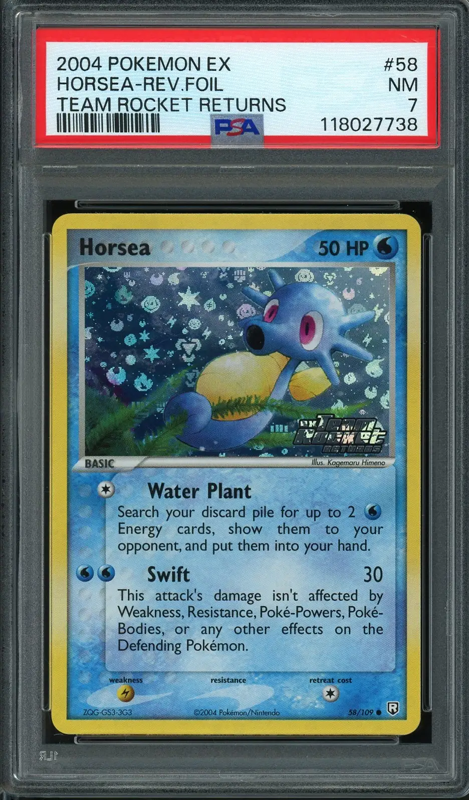 PSA 7 Horsea Reverse Stamp