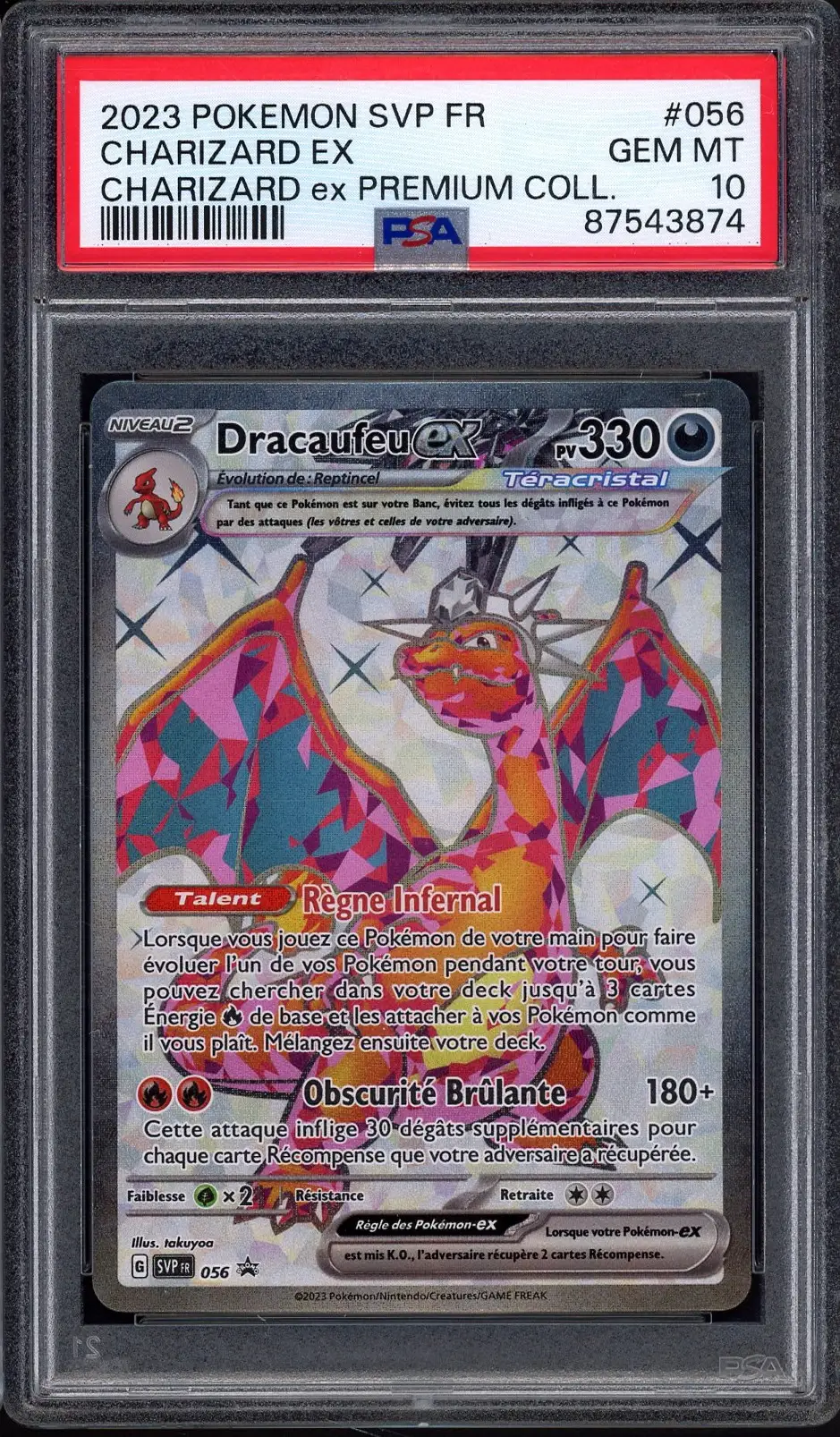 PSA 10 Dracaufeu Ex