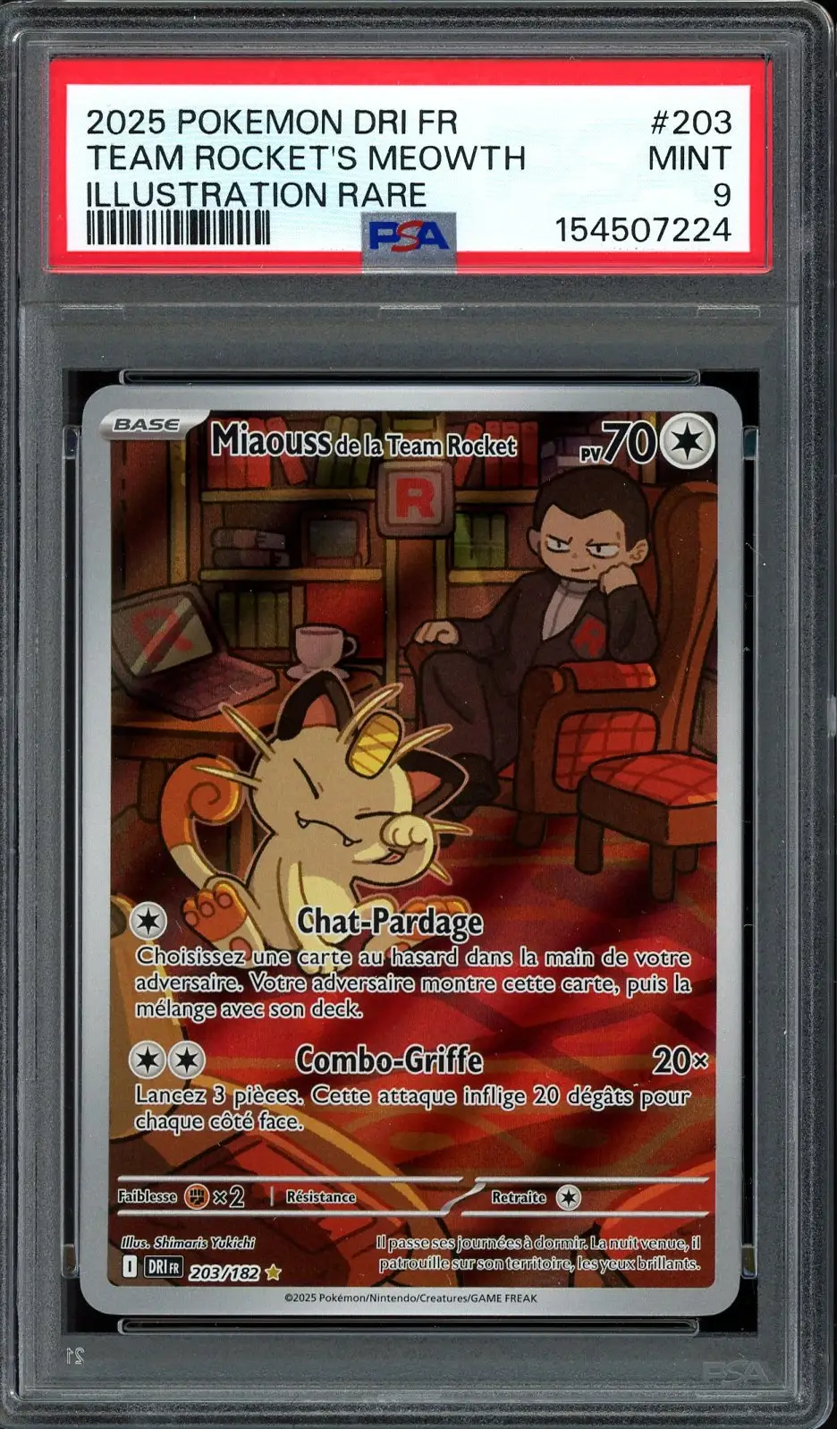 PSA 9 Miaouss de la Team Rocket
