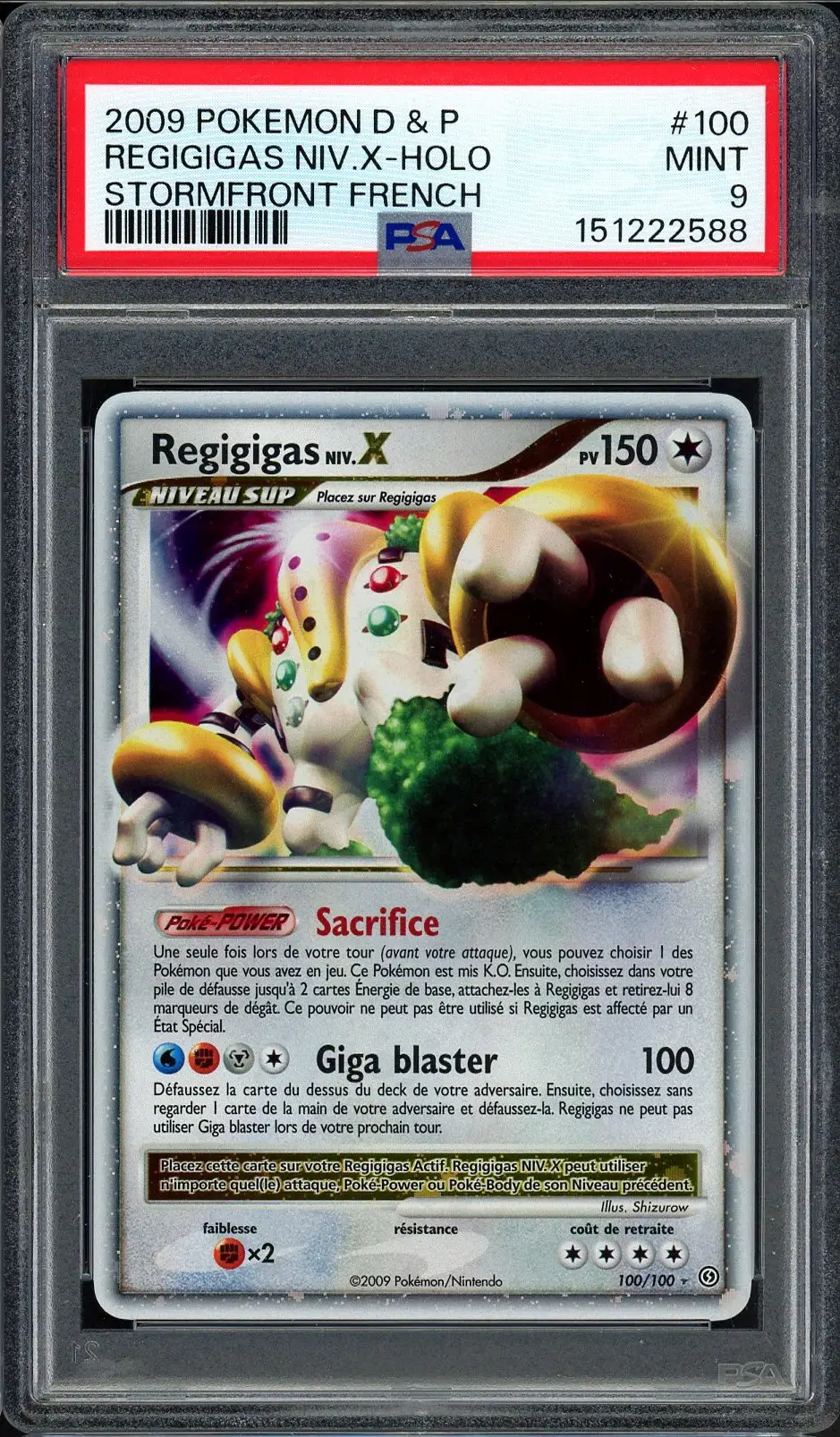 PSA 9 Regigigas Niv. X Holo