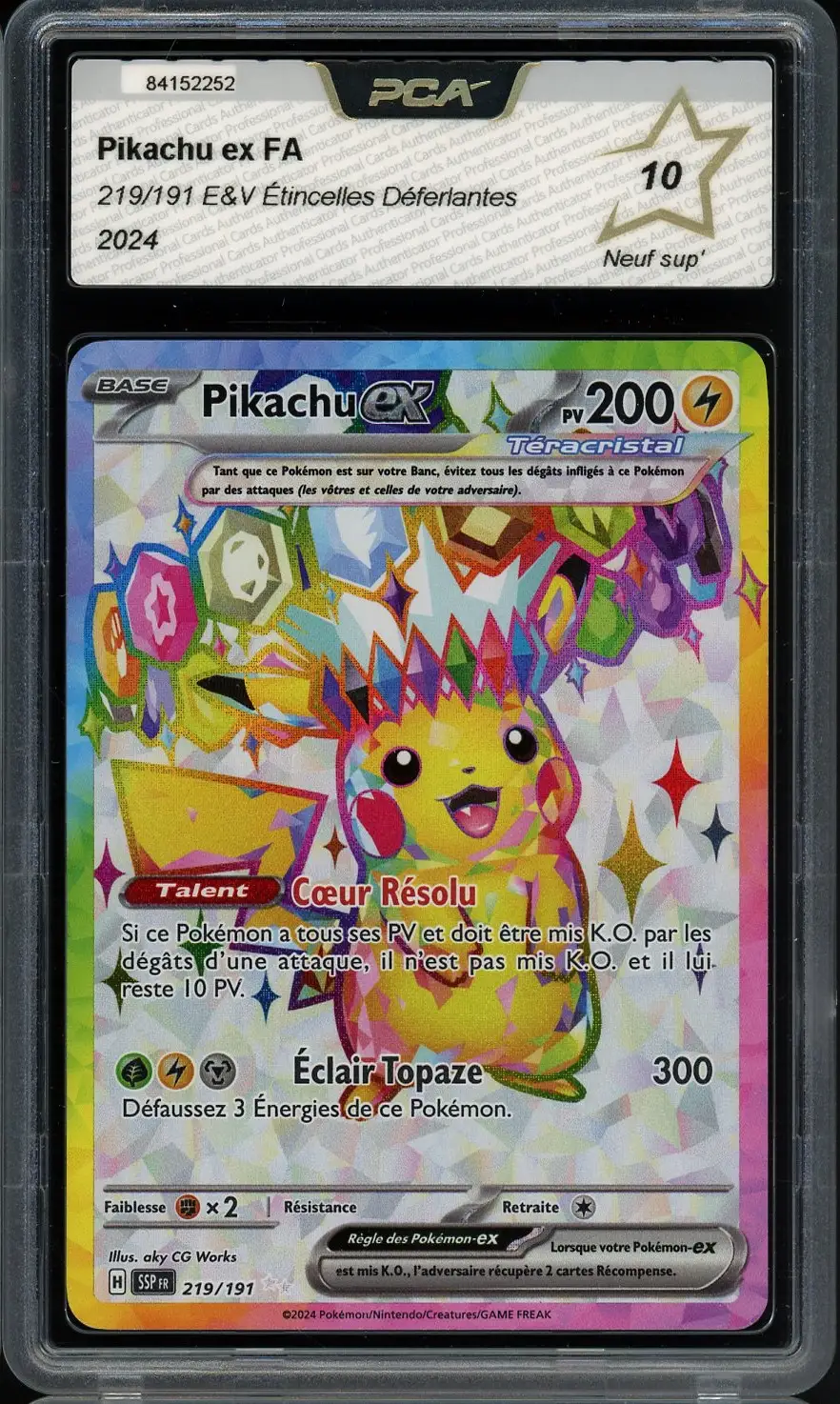 PCA 10 Pikachu Ex