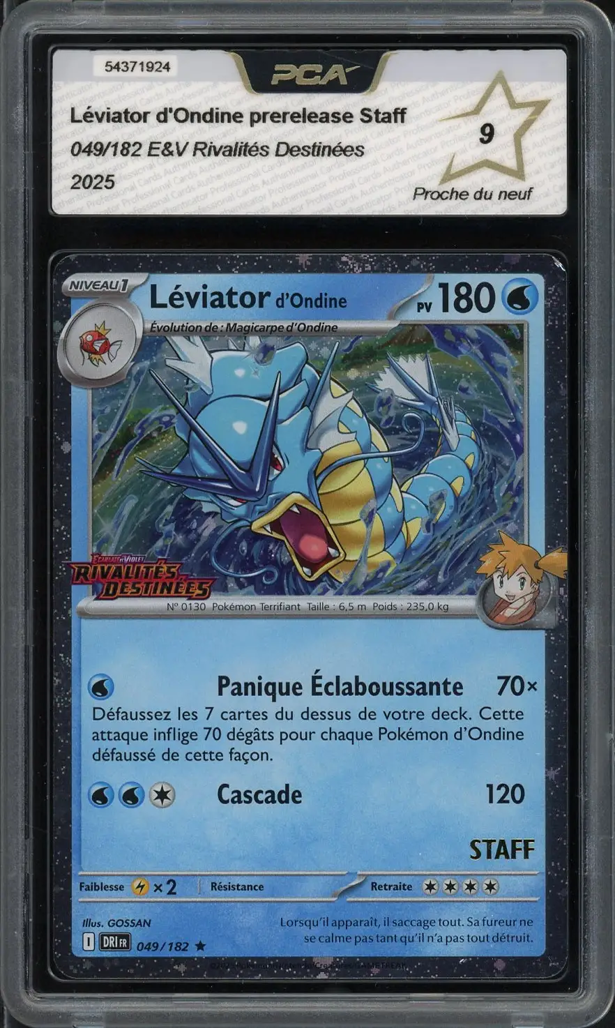 PCA 9 Léviator d'Ondine Holo Prerelease Staff